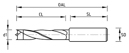 UM HW Dowel drill 4 flutes