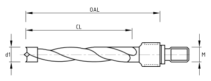 UM HW Dowel drill w/recess