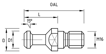 UM Pull stud f/SK40 DIN