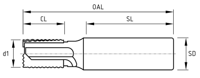 UM HP DP Roughing shank cutter