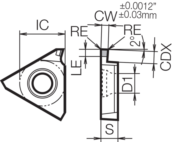 PCD Grooving Insert