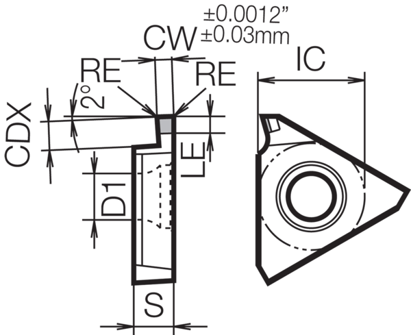 PCD Grooving Insert