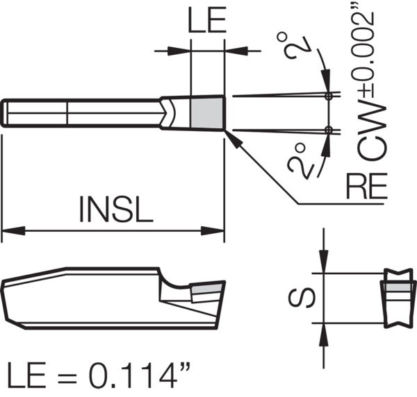 CBN Grooving Insert