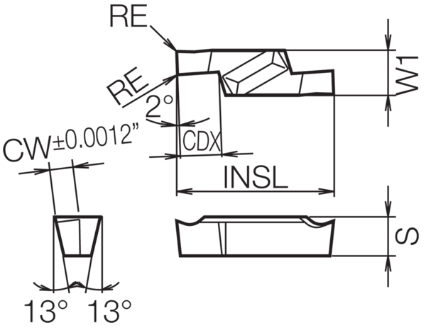 Carbide Grooving Insert