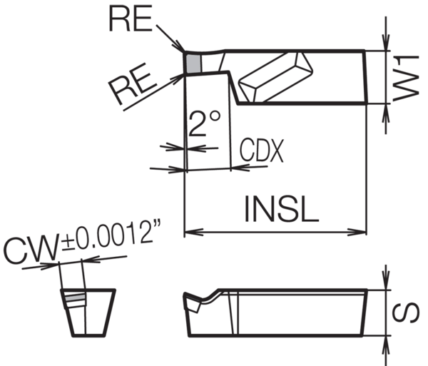 PCD Grooving Insert