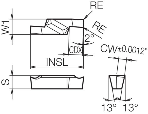 Cermet Grooving Insert