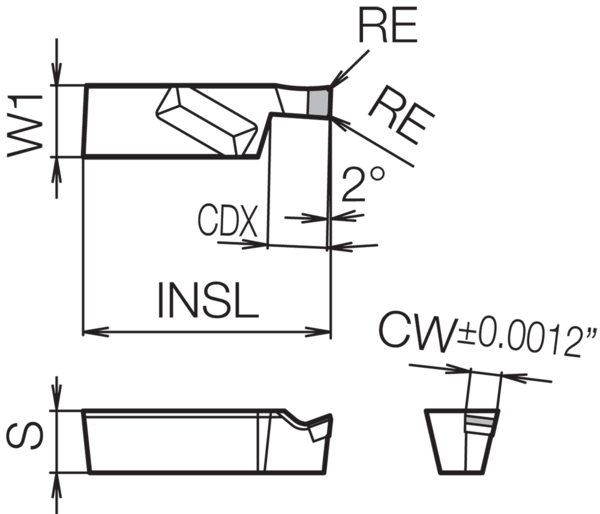 PCD Grooving Insert