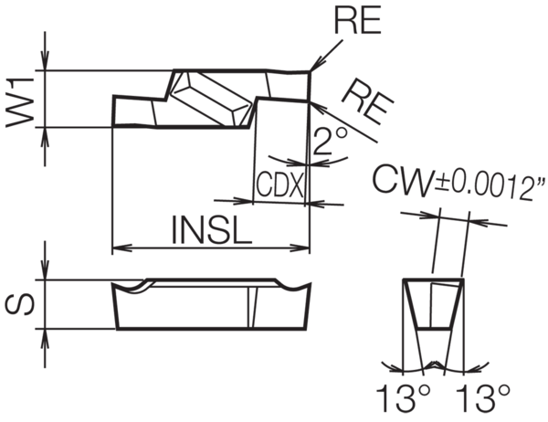 Carbide Grooving Insert