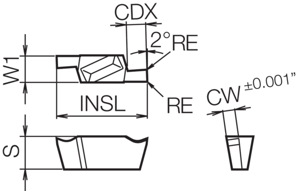 PCD Grooving Insert