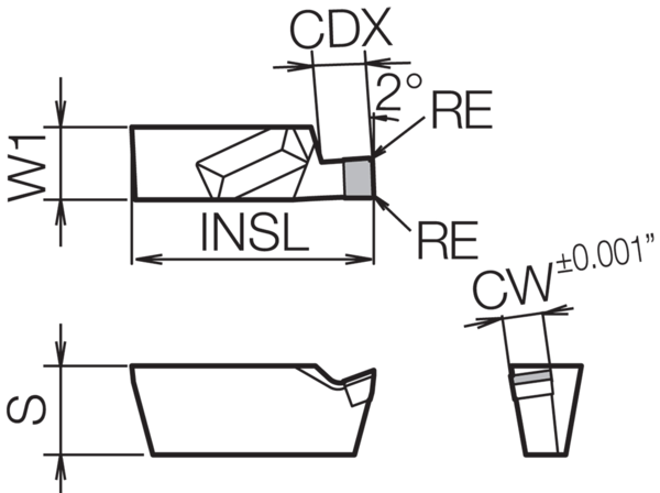 PCD Grooving Insert