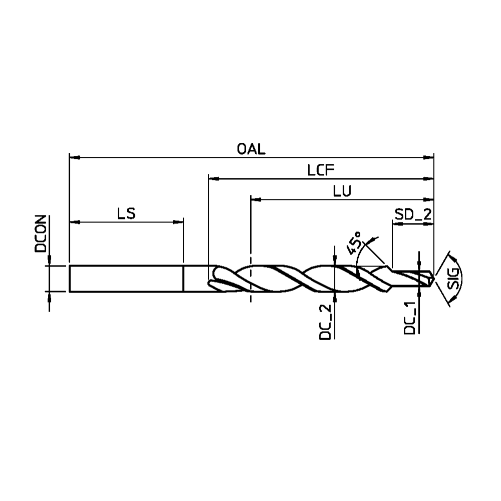 Hartner HSS twist step drill